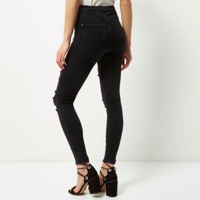 Black distressed Molly jeggings